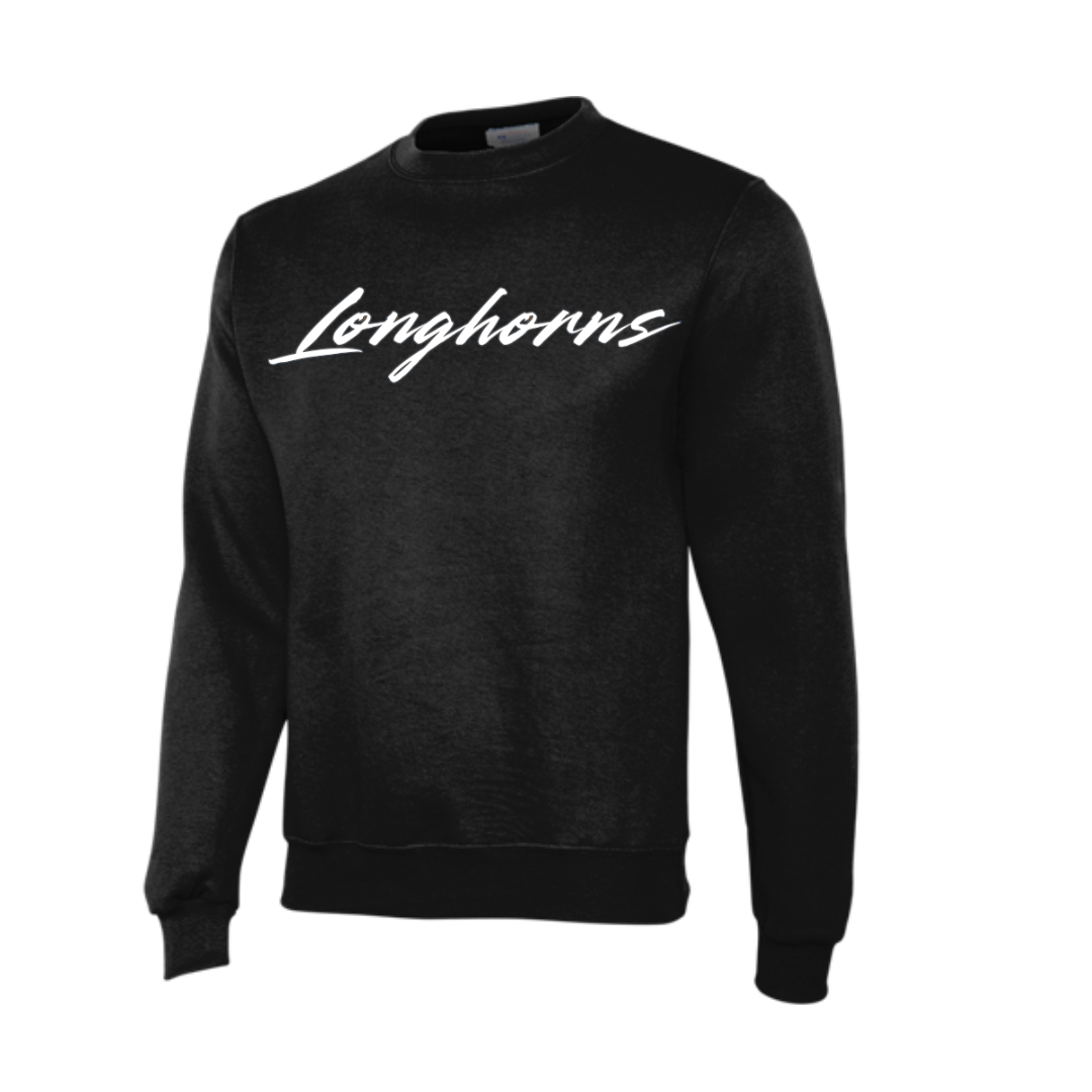 Black Horns Long Sleeve Shirt (WHITE Logo)