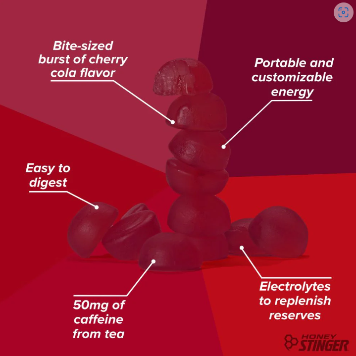 Caffeinated Cherry Cola Energy Chews Box of 12