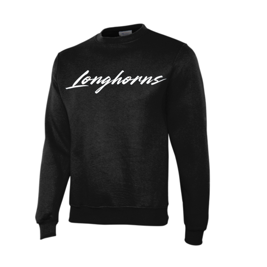 Black Horns Long Sleeve Shirt  (WHITE Logo)