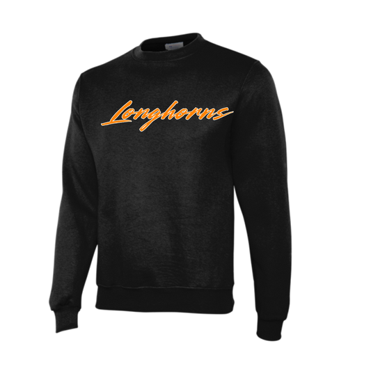 Black Horns Champion Long Sleeve  Shirt  (ORANGE Logo)