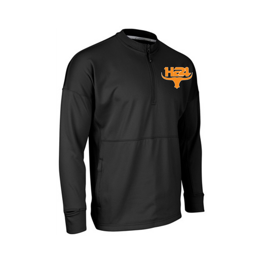 HORNS CHAMPRO 1/4 ZIP LINEUP FLEECE (ORANGE LOGO)