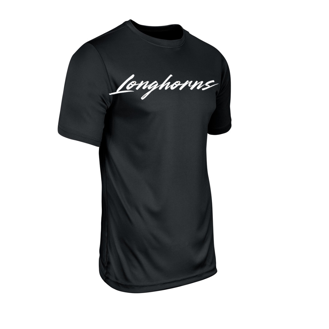 Horns Vision Tee Light Weight 100% Polyester shirt (WHITE LOGO)