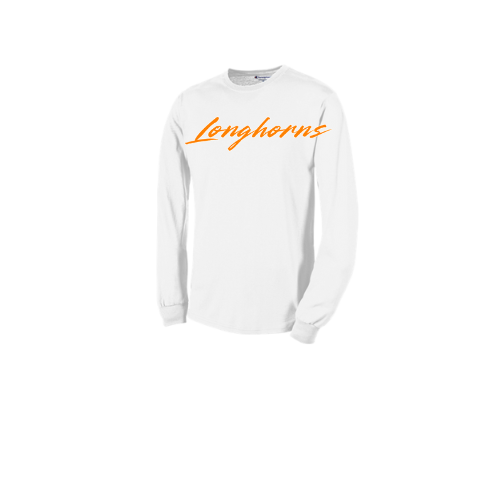 WHITE Horns Long Sleeve Shirt  (WHITE Logo)