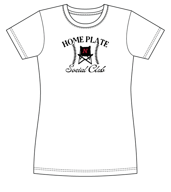 Norton Baseball Home Plate Social Club Women's Tee