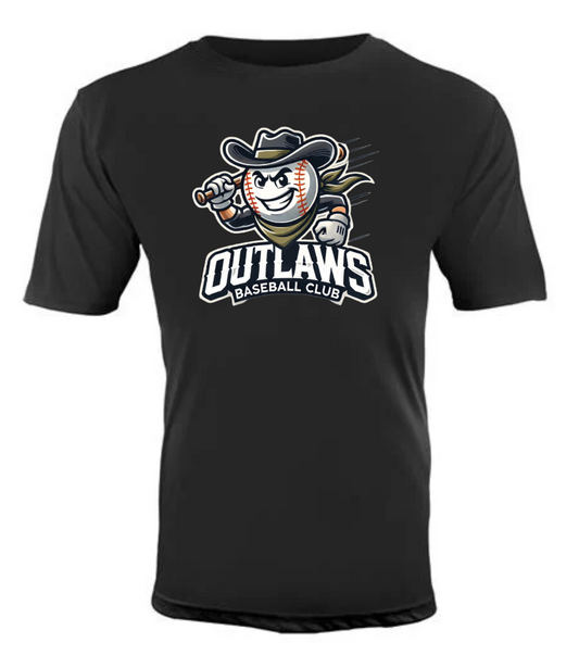 Outlaws Mascot Vision Tee Light Weight 100% Polyester shirt