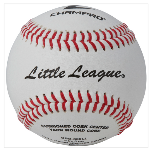 LITTLE LEAGUE® - DOUBLE CUSHION CORK CORE - FULL GRAIN LEATHER COVER 1 dozen