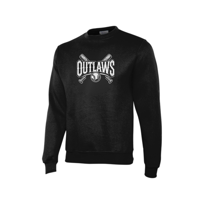 OBC Crew Neck (Outlaws) - Black - Outlaws Bats Logo