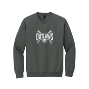 OBC Crew Neck (Outlaws) - Grey - Outlaws Bats Logo