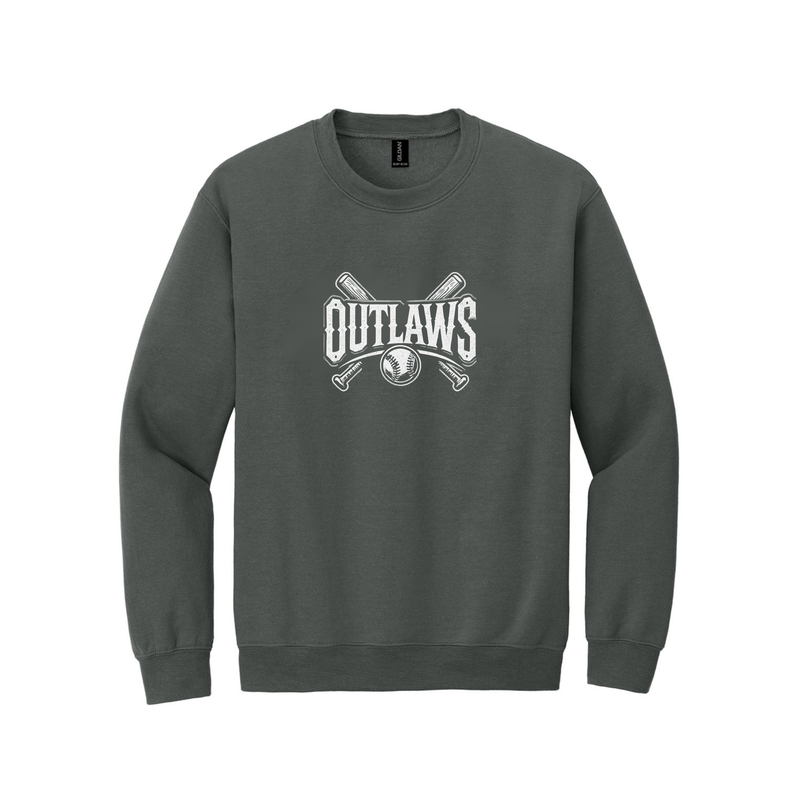 OBC Crew Neck (Outlaws) - Grey - Outlaws Bats Logo