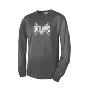 OBC Long Sleeve Shirt (Outlaws Bats) - Grey - Outlaws Bats Logo