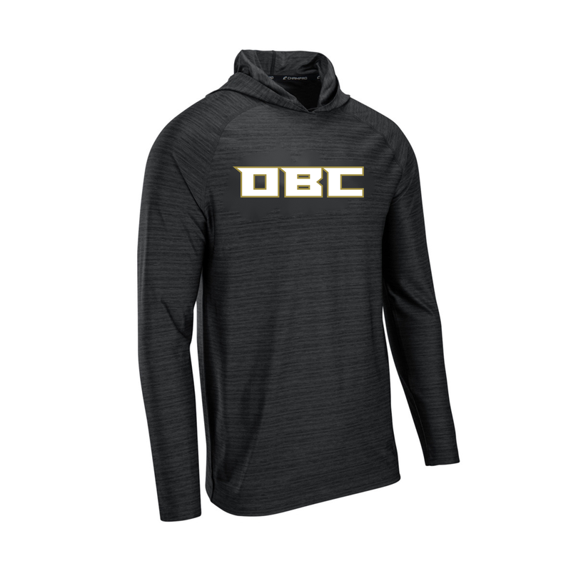 OBC Long Sleeve T Shirt Hoodie - Black - OBC Logo