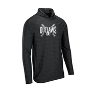 OBC Long Sleeve T Shirt Hoodie - Black - Outlaws Bats Logo