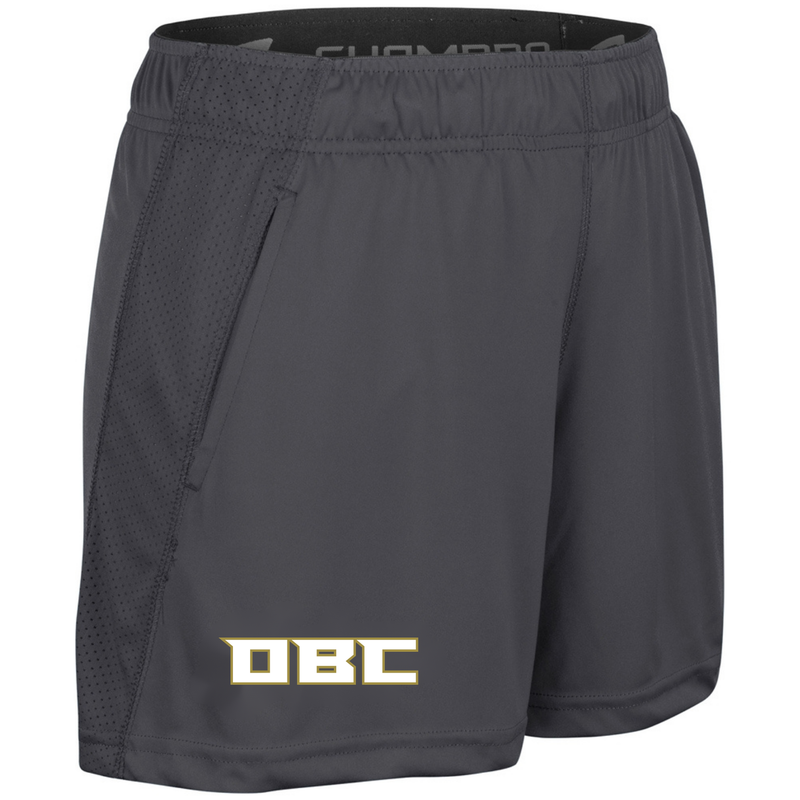 O.B.C. Women's Shorts - Dark Gray with OBC logo