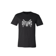 OBC Vision Tee (Outlaws Bats) - Black - Outlaws Bats Logo