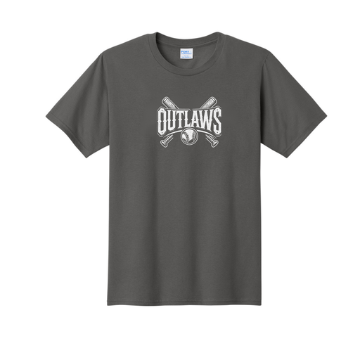 OBC Vision Tee (Outlaws Bats) - Gray - Outlaws Bats Logo