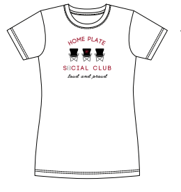 Wadsworth Baseball Home Plate Social Club Women's Tee