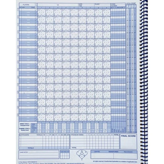 Batafear Glover 24 Game Scorebook